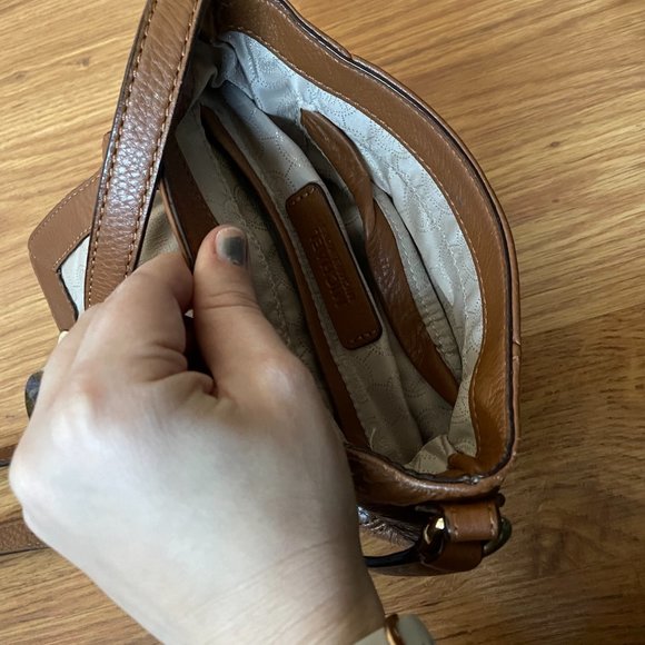 Michael Kors Small Gold Buckle Crossbody Purse - Picture 10 of 12